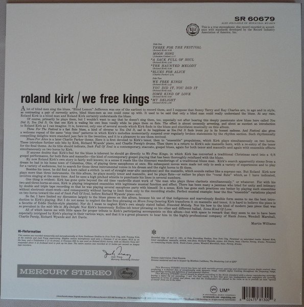 Roland Kirk - We Free Kings (LP, Album, RE) - Image 3