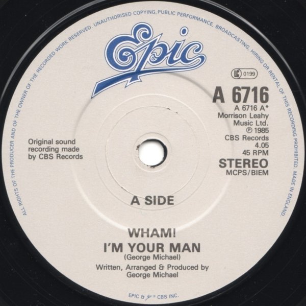 Wham! - I'm Your Man (7", Single) - Image 3