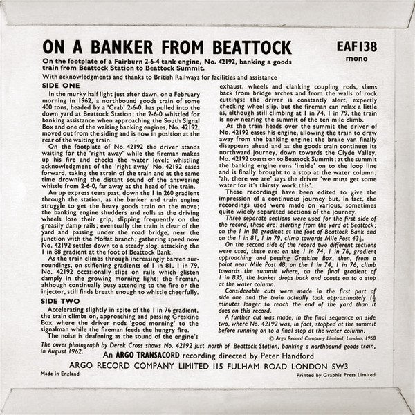 No Artist - On A Banker From Beattock (7", EP, Mono) - Image 2