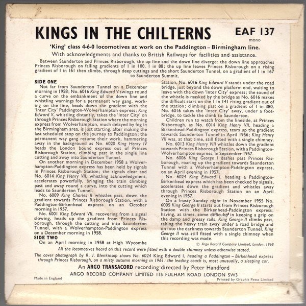 No Artist - Kings In The Chilterns (7", EP, Mono) - Image 2