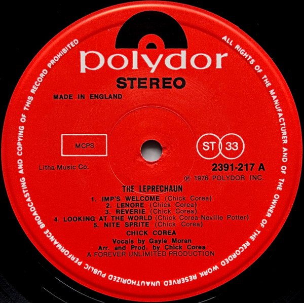 Chick Corea - The Leprechaun (LP, Album) - Image 3