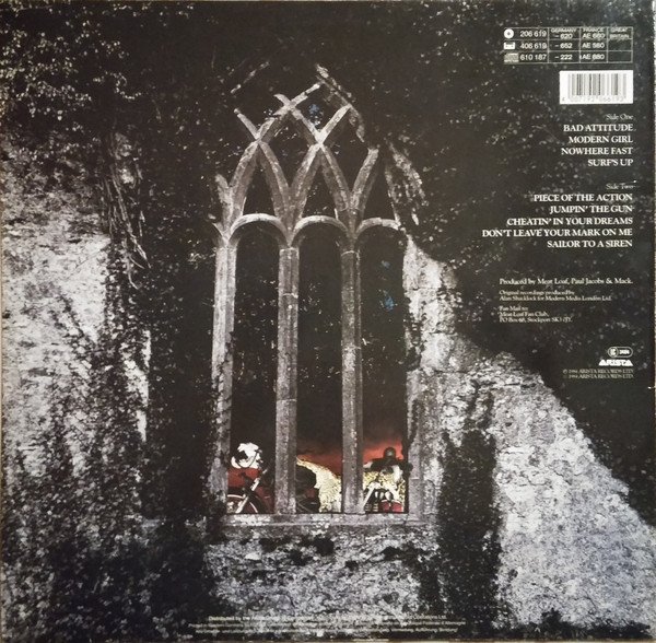 Meat Loaf - Bad Attitude (LP, Album) - Image 2