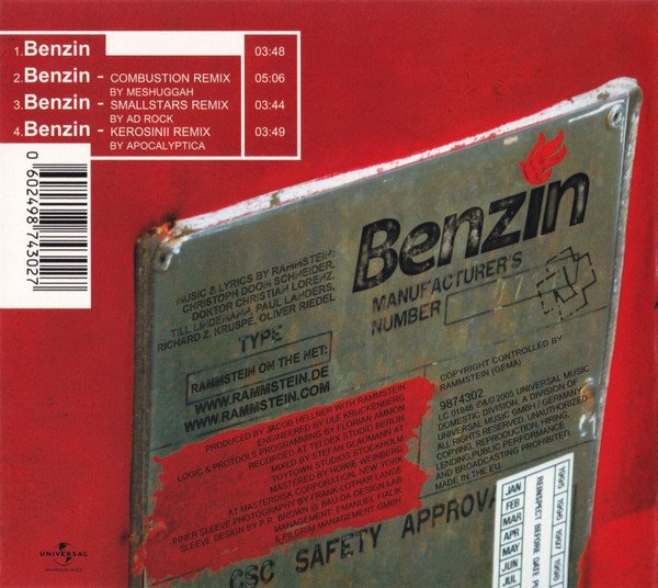Rammstein - Benzin (CD, Single, Dig) - Image 2
