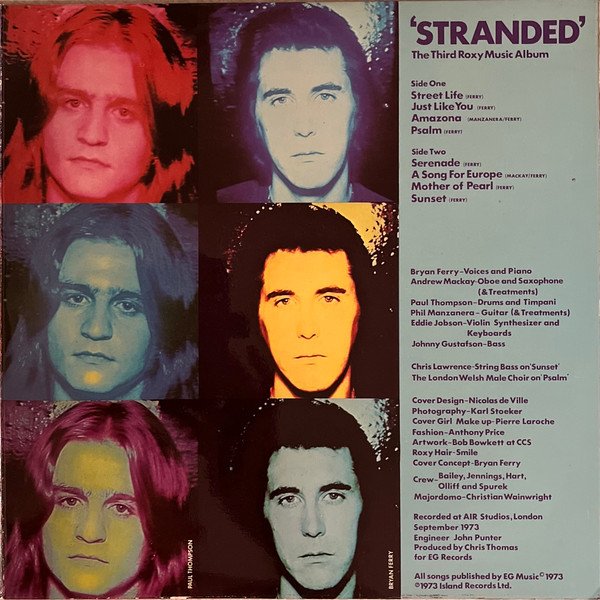 Roxy Music - Stranded (LP, Album, Gat) - Image 3