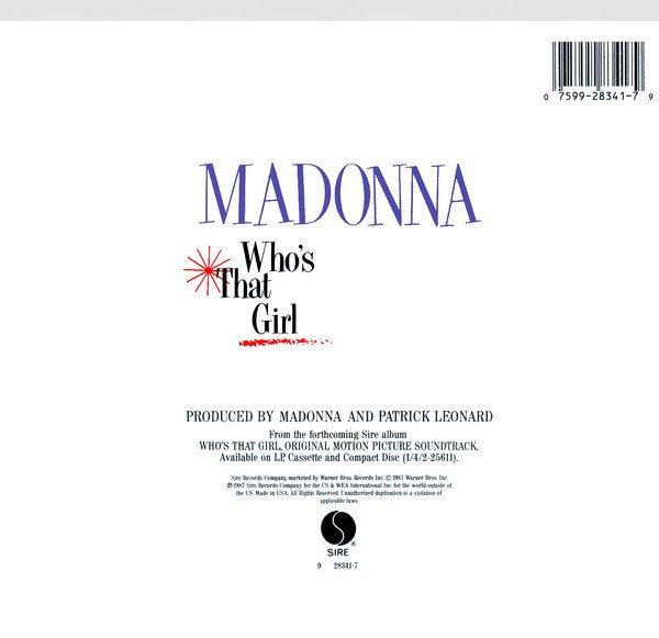 Madonna - Who's That Girl (7", Single, Spe) - Image 2