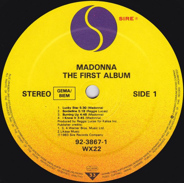 Madonna - The First Album (LP, Album, RE) - Image 3