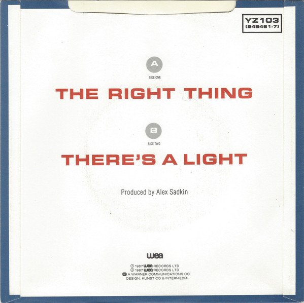 Simply Red - The Right Thing (7", Single, Pap) - Image 2