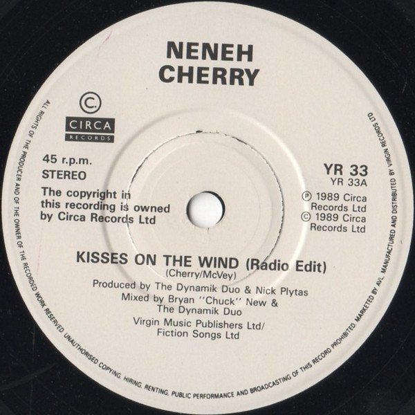 Neneh Cherry - Kisses On The Wind (7", Single) - Image 3