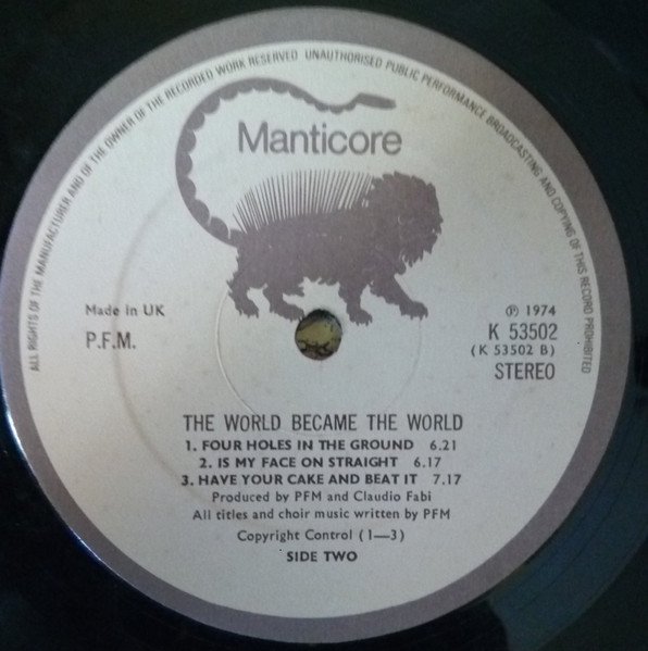 Premiata Forneria Marconi - The World Became The World (LP, Album, Die) - Image 3