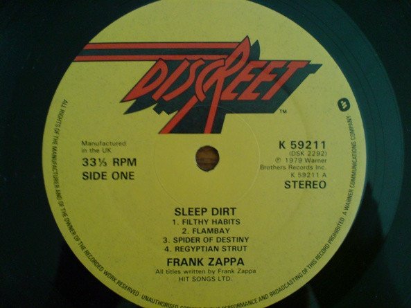Frank Zappa - Sleep Dirt (LP, Album) - Image 3