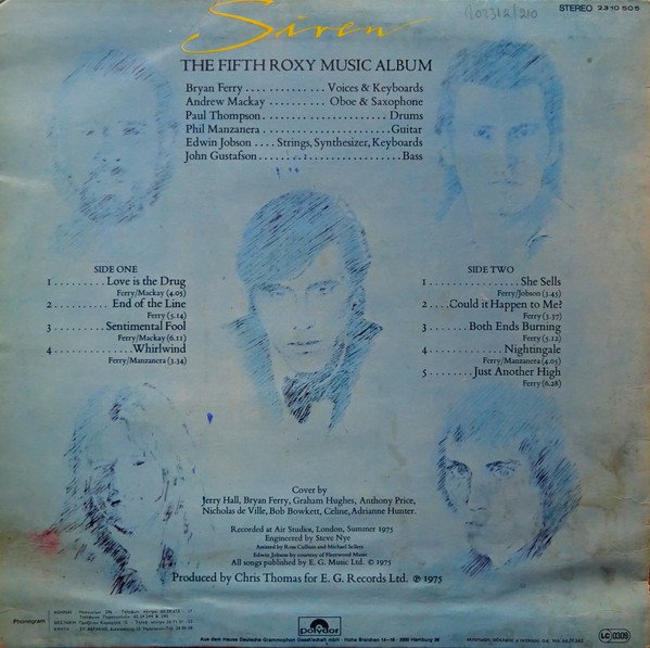 Roxy Music - Siren (LP, Album) - Image 2