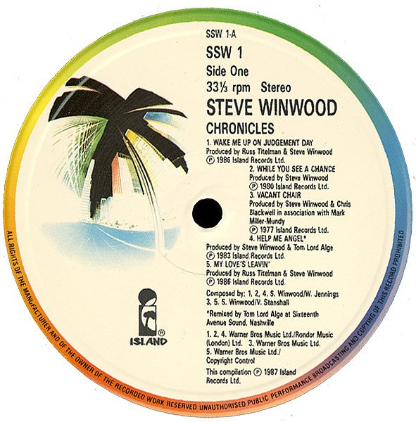Steve Winwood - Chronicles (LP, Comp) - Image 3
