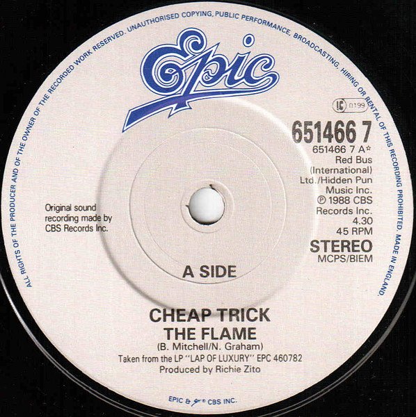 Cheap Trick - The Flame (7", Single) - Image 3