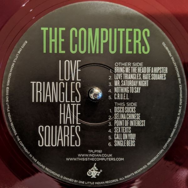 The Computers - Love Triangles Hate Squares (LP, Album, Ltd, Num, Bur) - Image 2