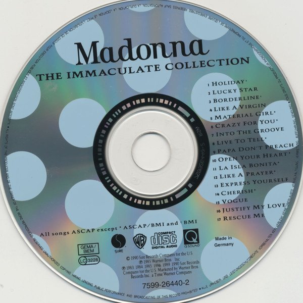 Madonna - The Immaculate Collection (CD, Album, Comp) - Image 3