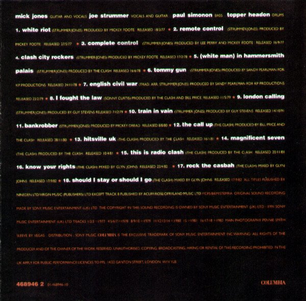 The Clash - The Singles (CD, Comp) - Image 3