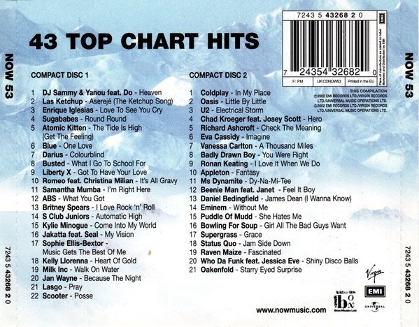 Various - Now That's What I Call Music! 53 (2xCD, Comp) - Image 2