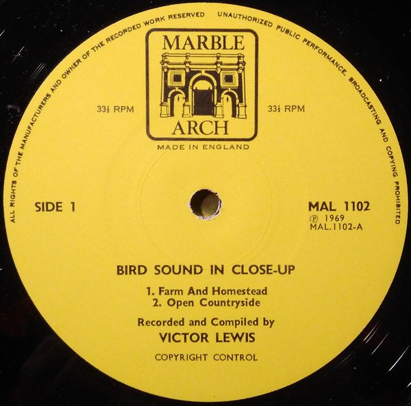 Victor C. Lewis - Bird Sounds In Close Up (LP, Mono) - Image 3