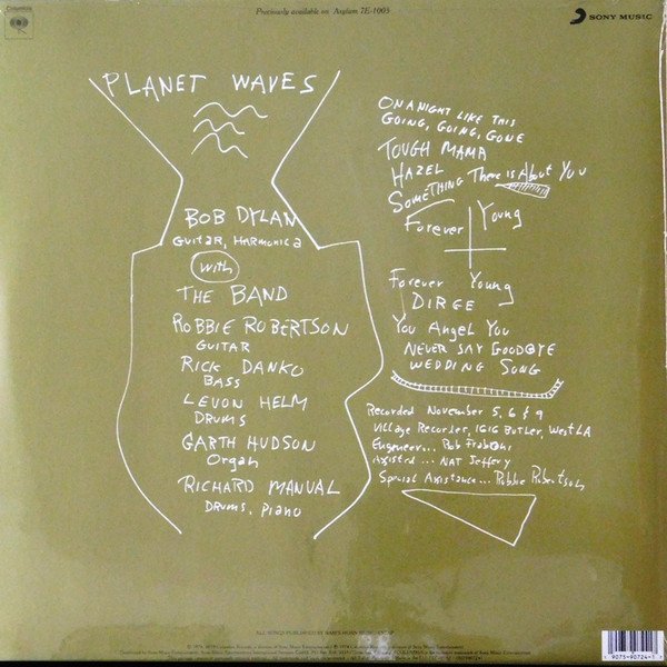Bob Dylan - Planet Waves (LP, Album, RE) - Image 2