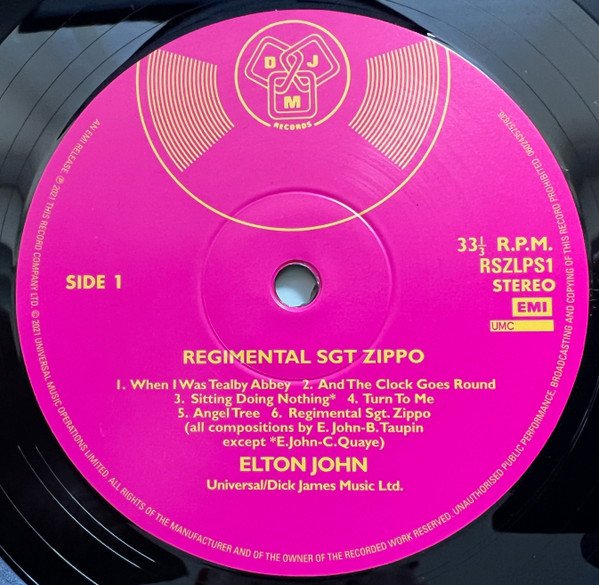 Elton John - Regimental Sgt. Zippo (LP, Album) - Image 3