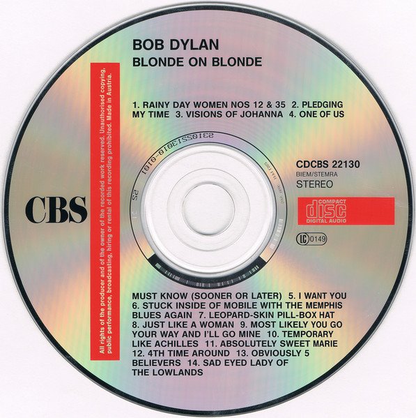 Bob Dylan - Blonde On Blonde (CD, Album, RE) - Image 3