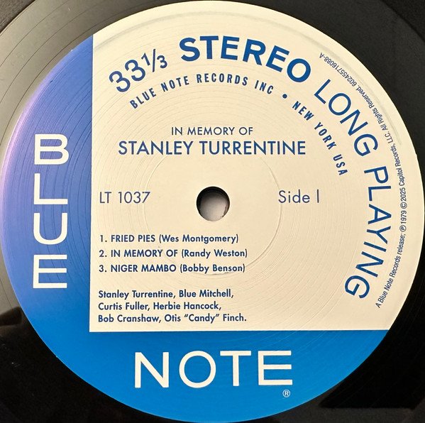 Stanley Turrentine - In Memory Of (LP, Album, RE, Gat) - Image 3