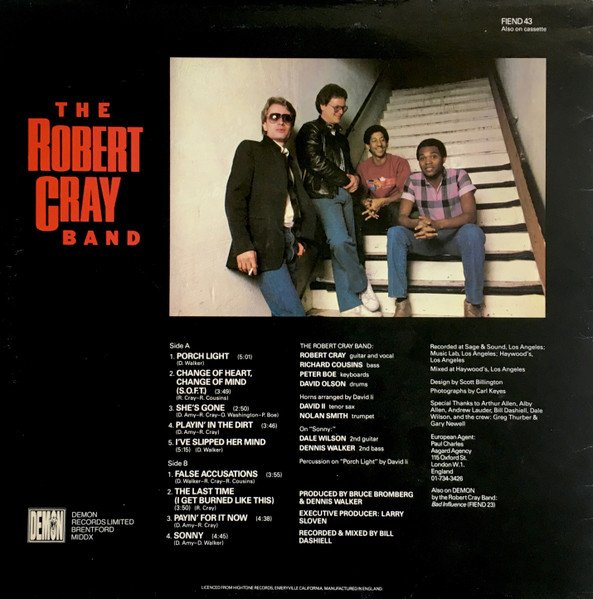 The Robert Cray Band - False Accusations (LP, Album) - Image 2