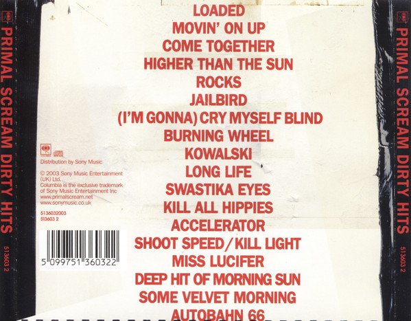 Primal Scream - Dirty Hits (CD, Comp) - Image 2