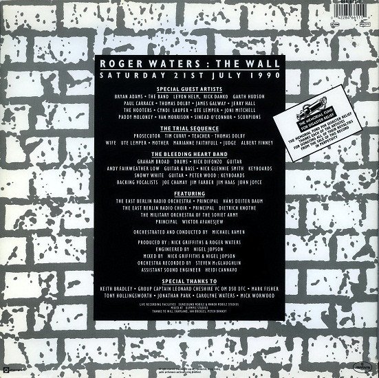 Roger Waters - The Wall (Live In Berlin) (2xLP, Album, Gat) - Image 2
