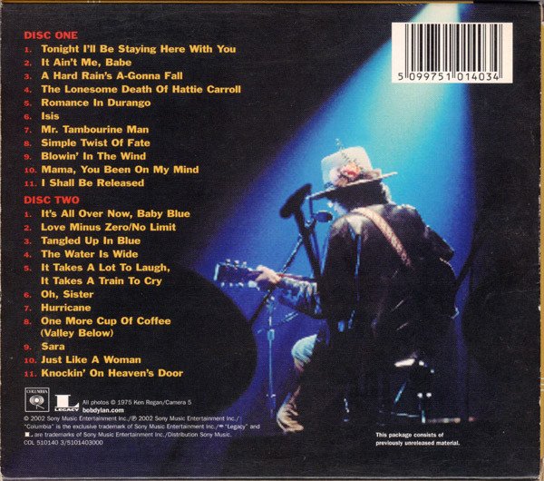 Bob Dylan - The Bootleg Series Vol. 5: Live 1975 (The Rolling Thunder Revue) (2xCD, Album + DVD-V, Multichannel, PAL + Ltd) - Image 2