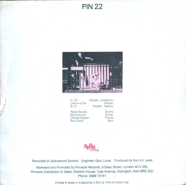 UK Subs - C.I.D. (7", RE, Spa) - Image 2