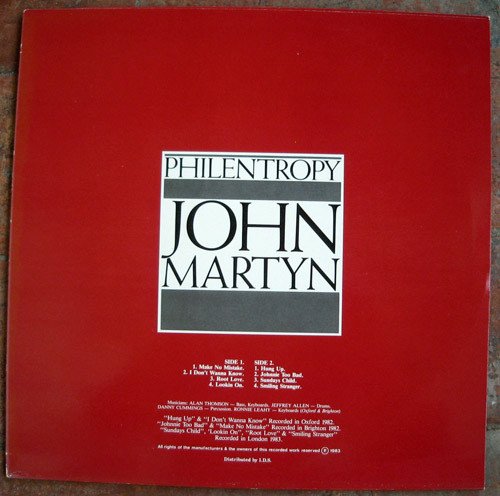 John Martyn - Philentropy (LP, Album) - Image 2