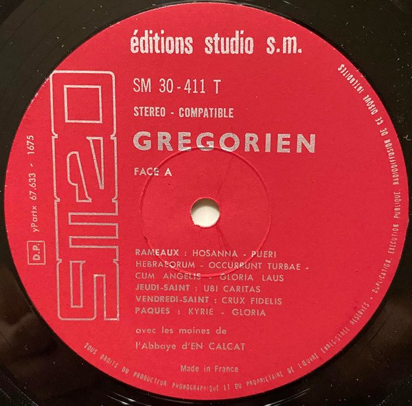 Les Moines De L'Abbaye D'En-Calcat* / Les Moines De L'Abbaye De Liguge* - Grégorien SM20 Avec Les Moines Des Abbayes D'En-Calcat Et de Liguge (LP, Album) - Image 3