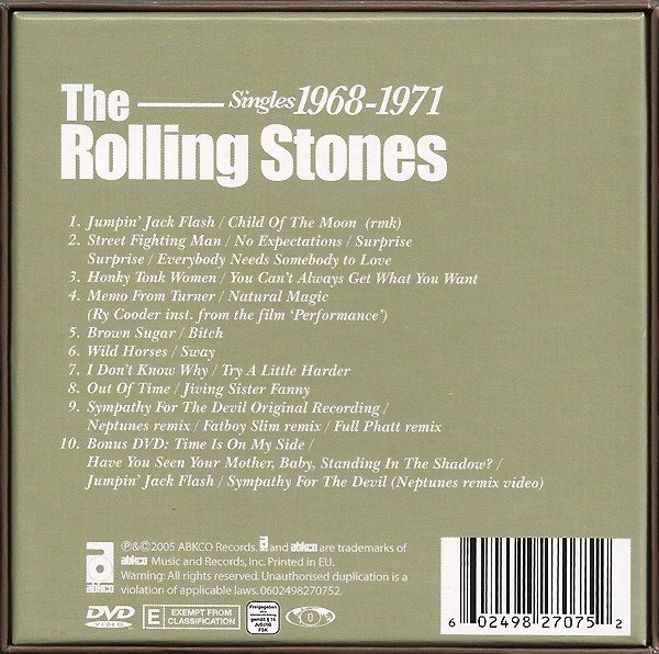 The Rolling Stones - Singles 1968-1971 (9xCD, Single, RM + DVD-V, Comp + Box, Comp, Ltd) - Image 3