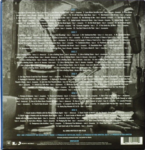 Bob Dylan - The Cutting Edge 1965-1966 (The Bootleg Series Vol. 12) (6xCD, Album + Box, Dlx) - Image 2