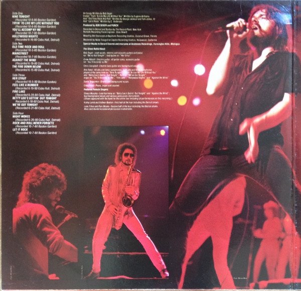Bob Seger & The Silver Bullet Band* - Nine Tonight (2xLP, Album) - Image 2