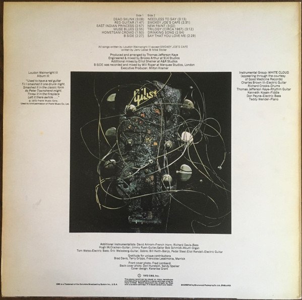 Loudon Wainwright III - Album III (LP, Album) - Image 2