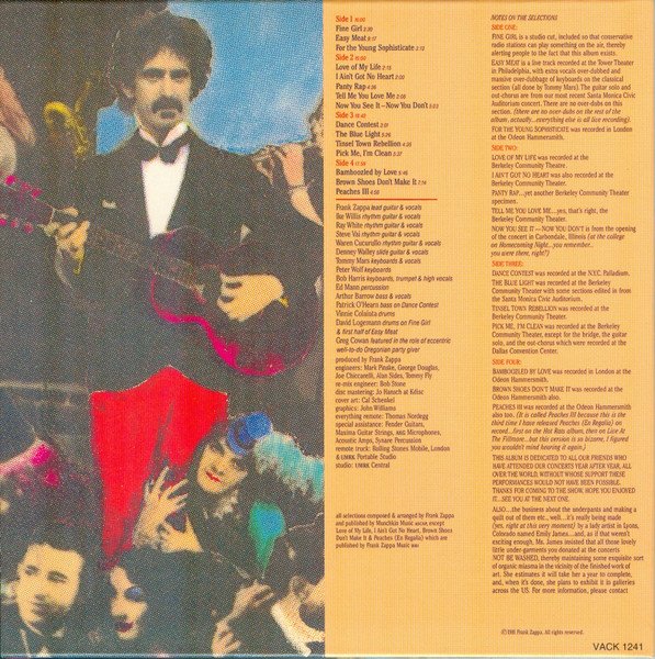 Frank Zappa - Tinsel Town Rebellion (CD, Album, RE, RM, Gat) - Image 2