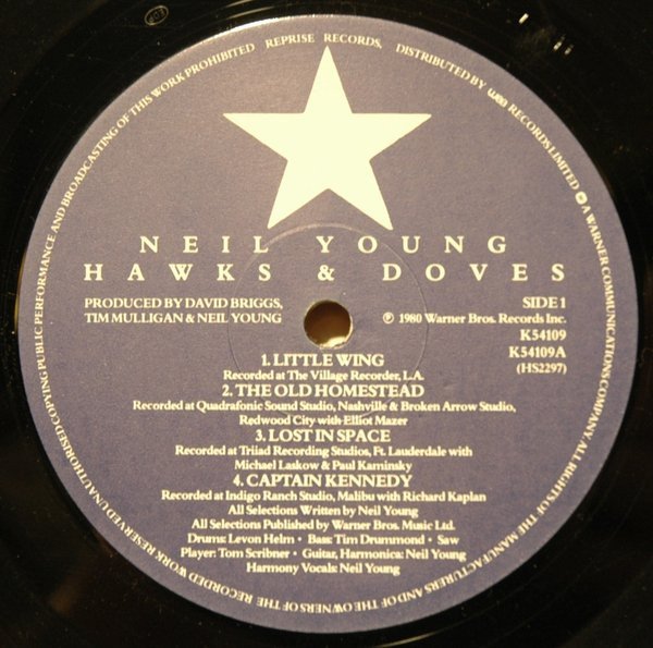 Neil Young - Hawks & Doves (LP, Album) - Image 3