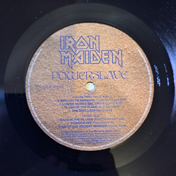 Iron Maiden - Powerslave (LP, Album, RE, RM) - Image 3
