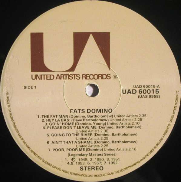 Fats Domino - Fats Domino (2xLP, Album, Comp) - Image 3