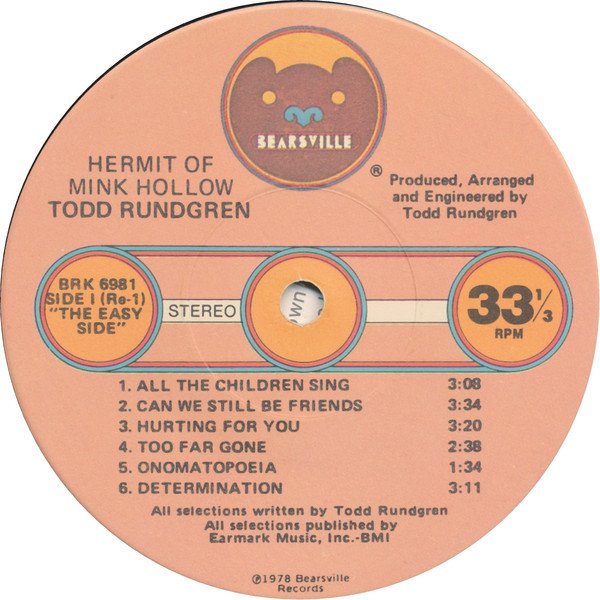 Todd Rundgren - Hermit Of Mink Hollow (LP, Album, Jac) - Image 3