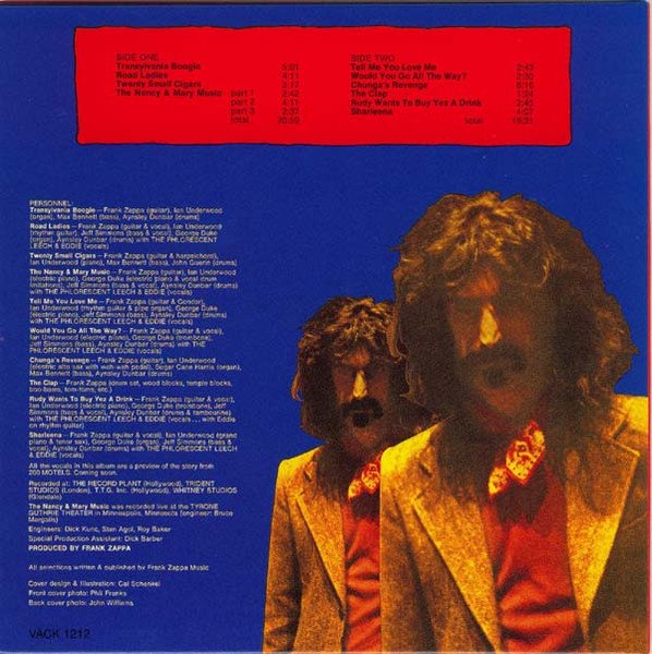Frank Zappa - Chunga's Revenge (CD, Album, Ltd, RE, RM, Min) - Image 2