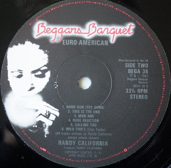 Randy California - Euro-American (LP, Album) - Image 3