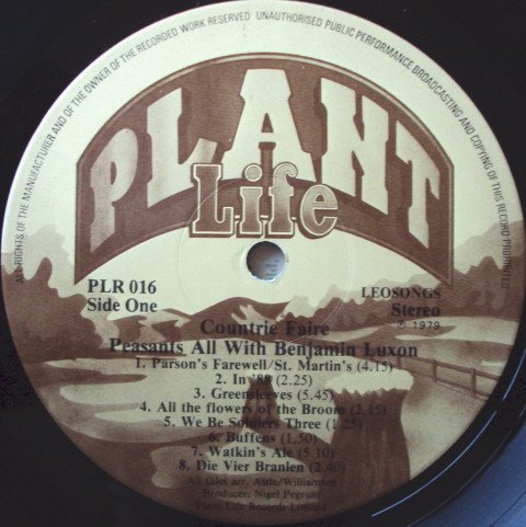 Peasants All With Benjamin Luxon - Countrie Faire (LP, Album) - Image 2
