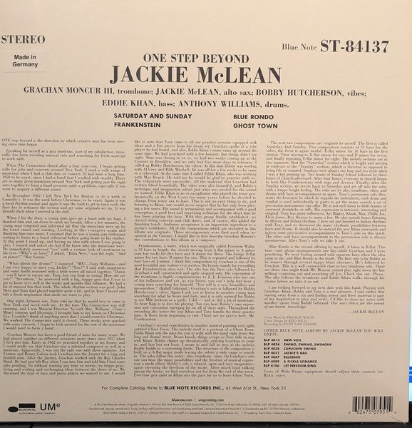 Jackie McLean - One Step Beyond (LP, Album, Ltd, RE, 180) - Image 2