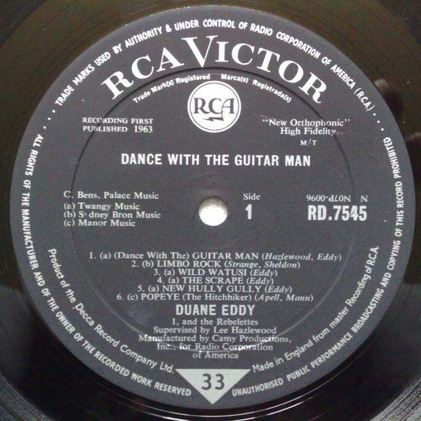 Duane Eddy - Dance With The Guitar Man (LP, Album, Mono) - Image 2
