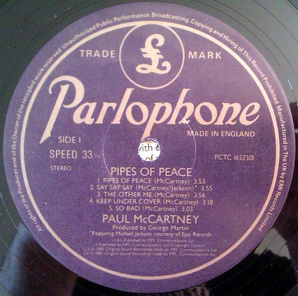 Paul McCartney - Pipes Of Peace (LP, Album, Gat) - Image 3