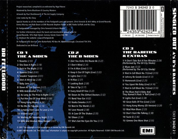 Dr Feelgood* - Singled Out - The U.A./Liberty A's B's & Rarities (3xCD, Comp) - Image 3