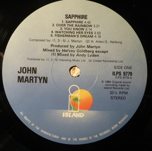 John Martyn - Sapphire (LP, Album) - Image 3